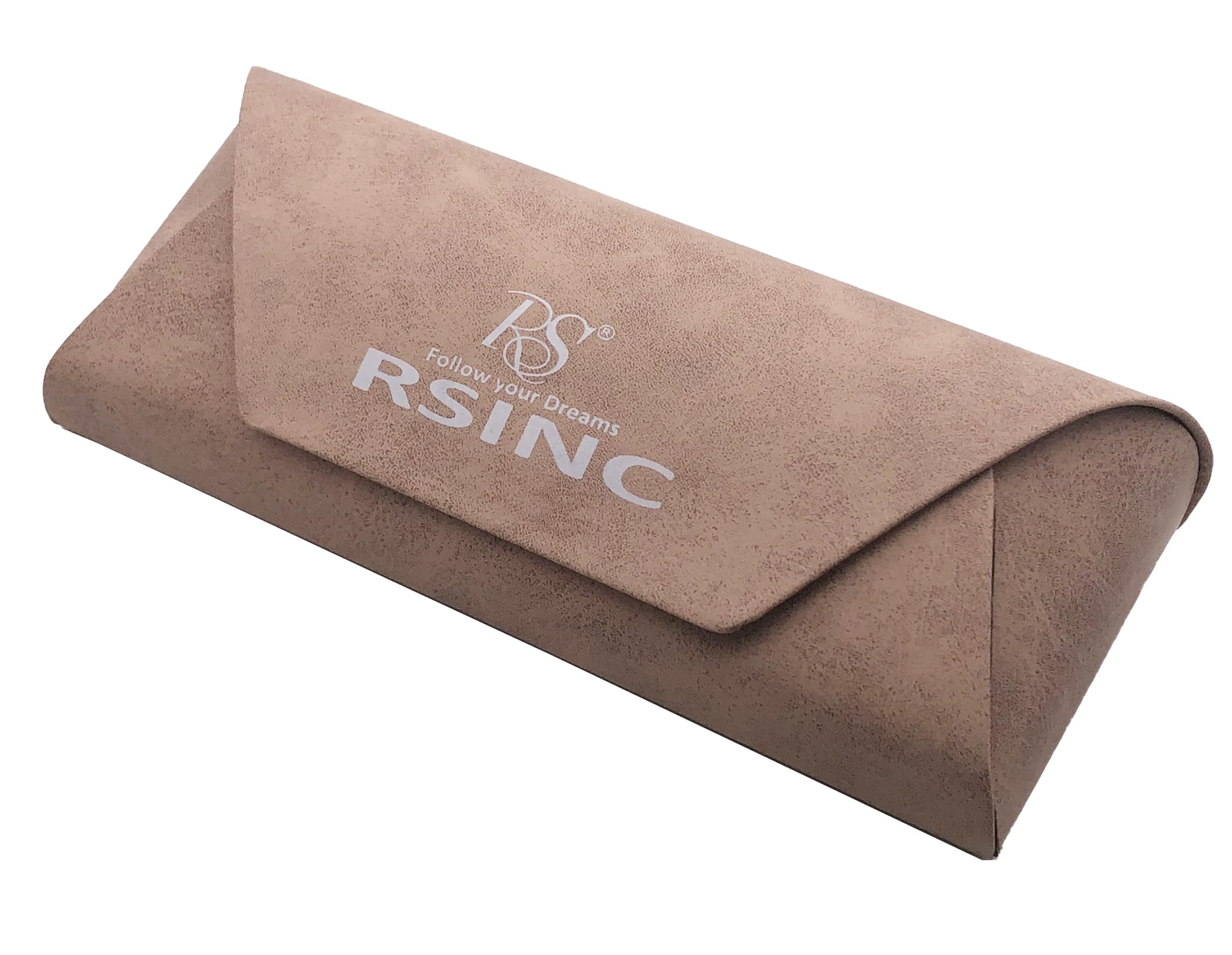 Eyeglass Case,Unisex Semi Foldable Sunglasses Cases Hard Shell For Men/Women, PU Leather Eyeglass Box-image-16