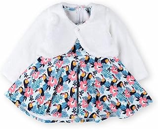 فستان من قطعتين للبنات منقوش بنمط زهور، مقاس لعمر 3-6 شهر، أزهار