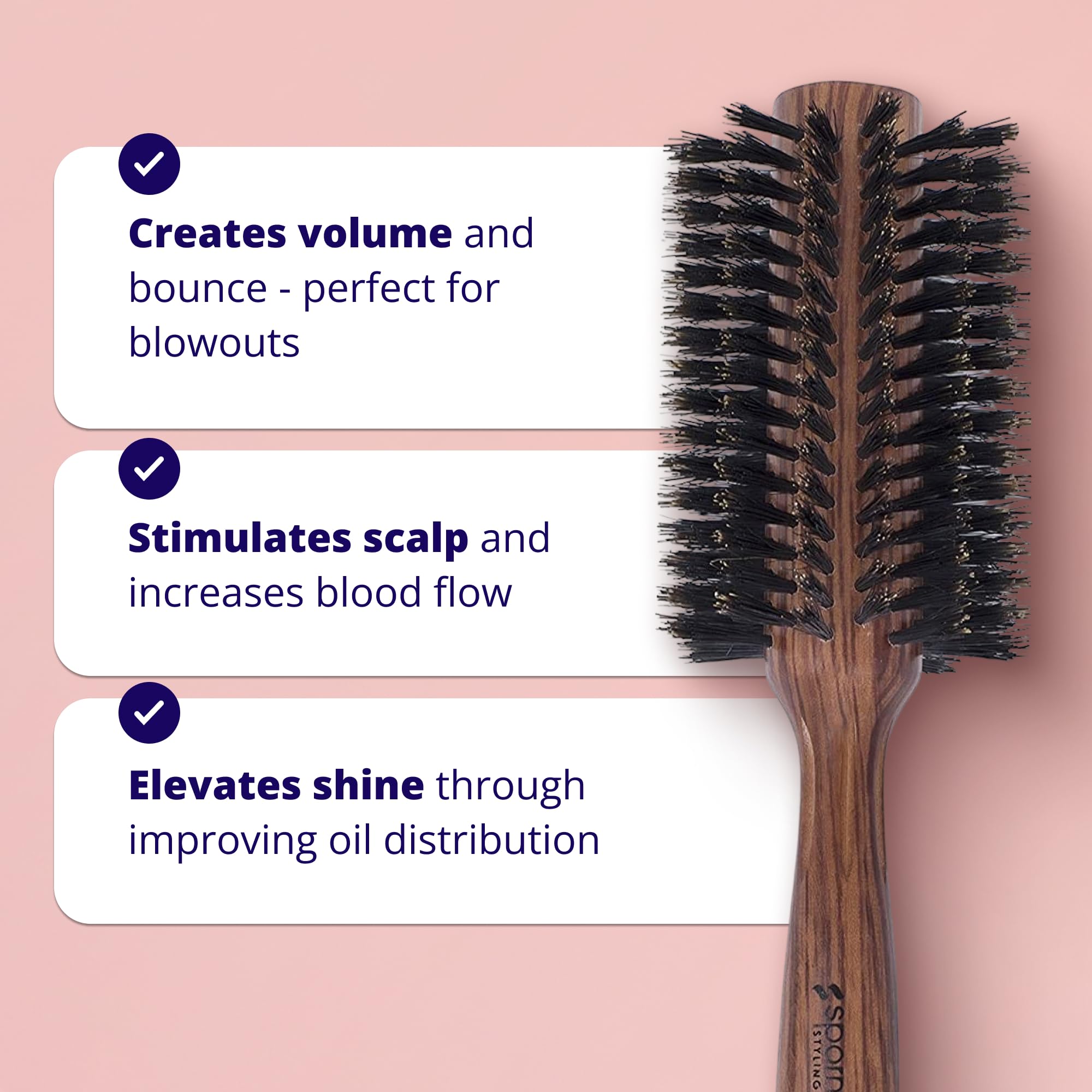 Spornette Deville Boar Bristle Round Hair Brush