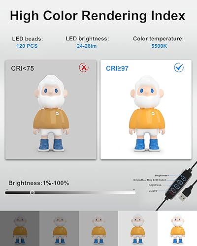 Miniatura 2 de PULUZ Caja de Luz para Fotografía, Kit Profesional de Tienda de Campaña Regulable de 30x30 cm con Iluminación Blanca CRI >95, 120 Luces LED + 6