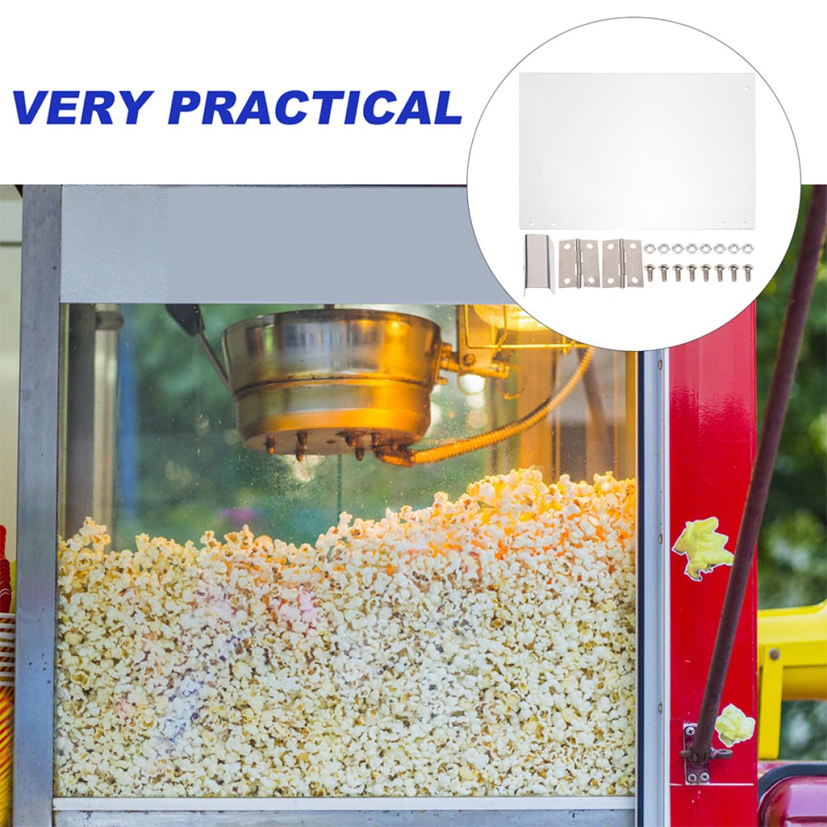 Pvc Türschutzblenden für Kommerzielle Popcornmaschinen Robust 2 Stück Duales Türdesign Transparent für Gewerblichen und Privaten Gebrauch