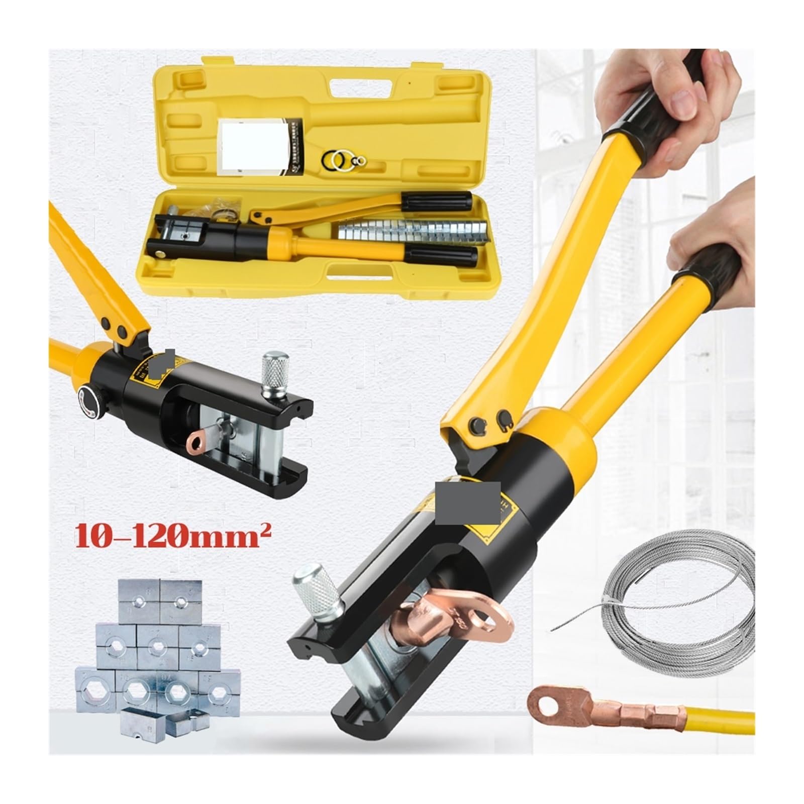 10–120 mm² hydrauliczne narzędzie do zaciskania ciśnienie 5-10T domowe szczypce hydrauliczne DIY szczypce do zaciskania końcówek kablowych