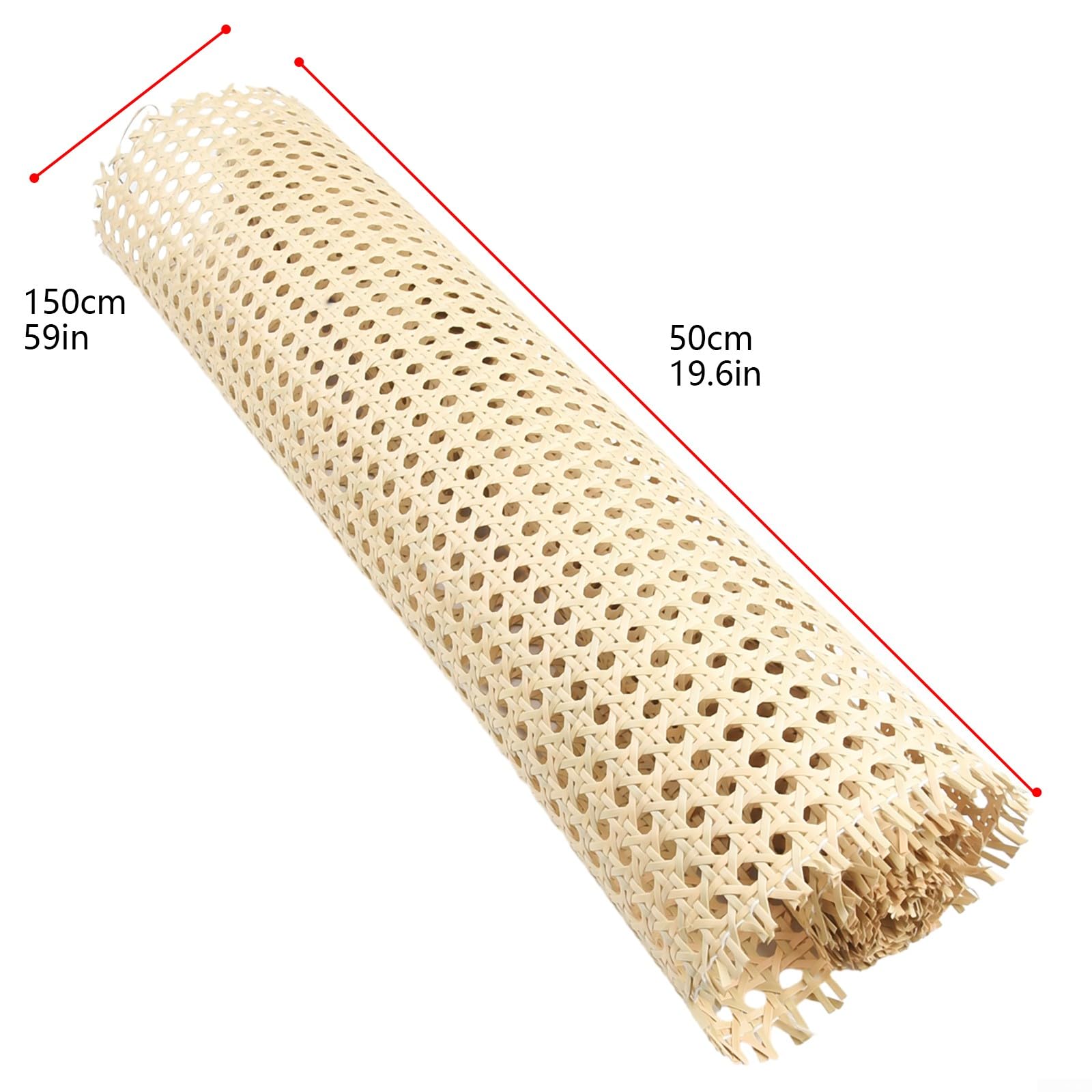 Cinghia in vimini per canne da giardino, rotolo di tessuto in rattan, per sedie e mobili, materiale a rete in rattan naturale per sedie e mobili (D)