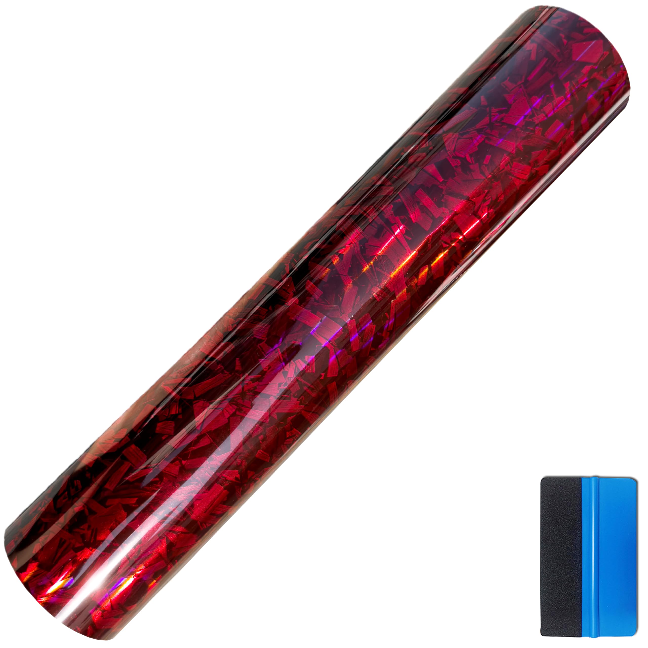 NewL Forged Carbon Fiber Gloss Blue Vinyl Wrap Sticker Free Bubble Air Release DIY Decal Car Auto Vehicle Morotcycle Self Adhesive (30cm x 100cm) — view 20
