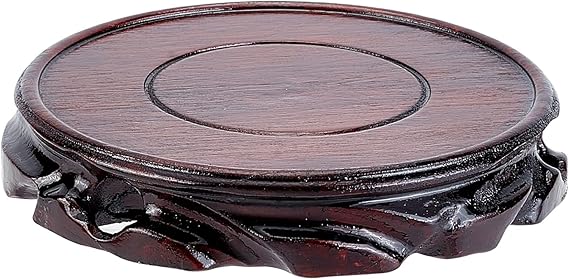 FINGERINSPIRE 2Pcs Socle Carré En Bois 12x12x1.85cm Noir