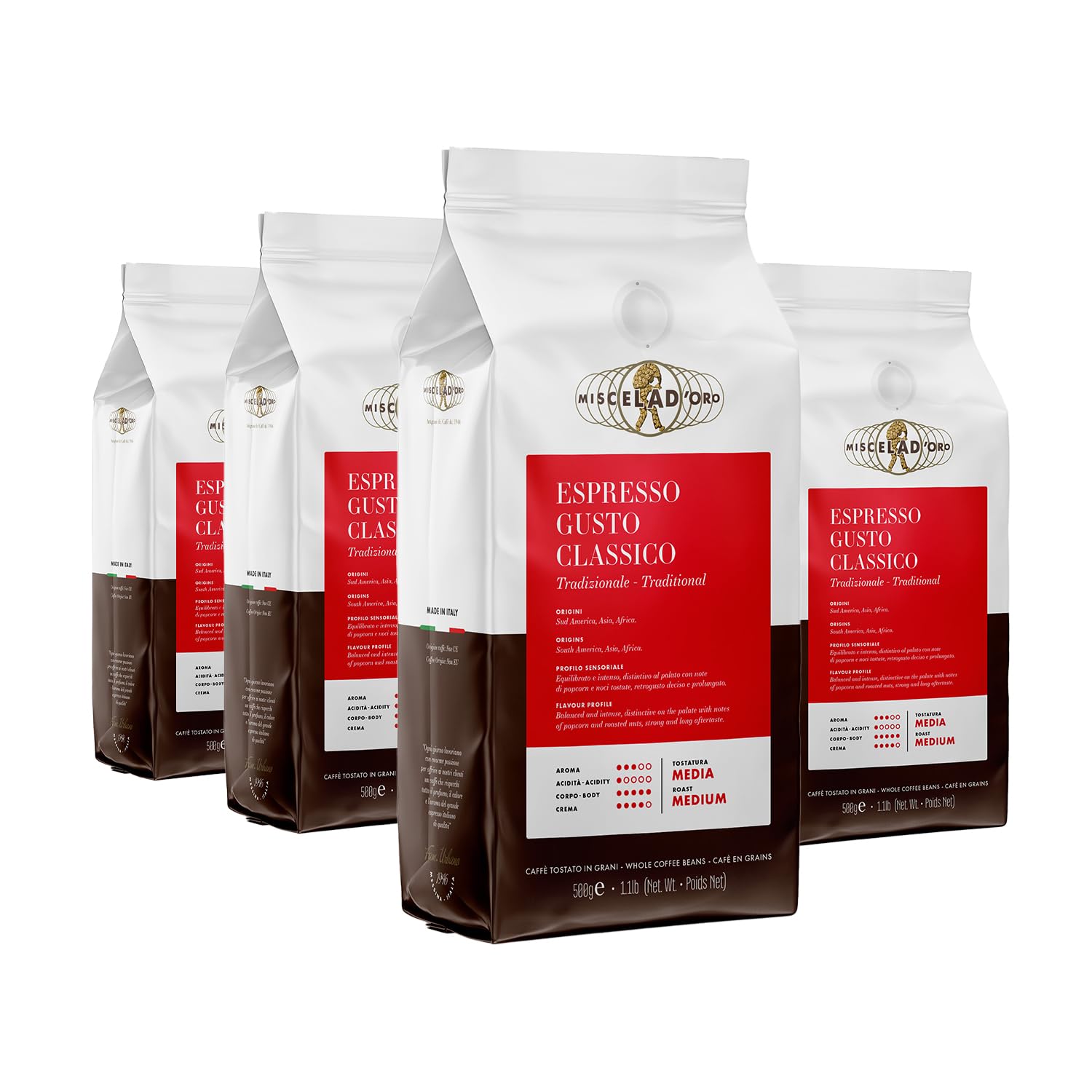 Miscela d'Oro Ekspresowe ziarna Gusto Classico - opakowanie 500g