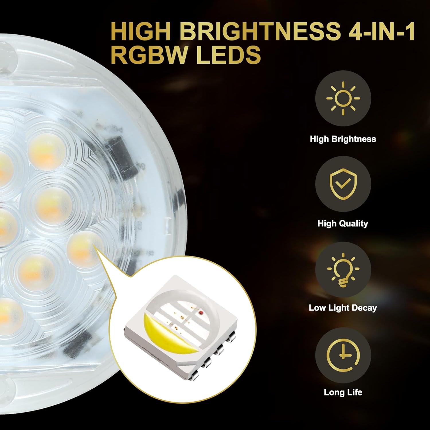 Goldlife B3 LED Marine Courtesy Light Boat Interior Light, 2.8" 11LED DC10-30V IP67 316 Stainless Boat Cabin Ceilling Lights, Multicolor Surface Mount RV Transom Deck Yacht Lighting