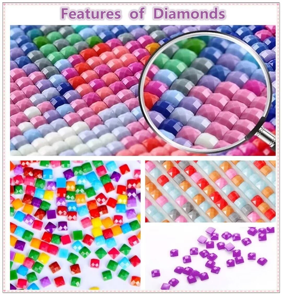 Diamond Painting Erwachsene Groß XXLl 150x60cm Diamant Painting Bilder, 5D Lotusblume Diamond Painting Kinder DIY Voll Diamant Crystal Art Malen Nach Zahlen, Stickerei Malerei Kits Wand Dekor S-963