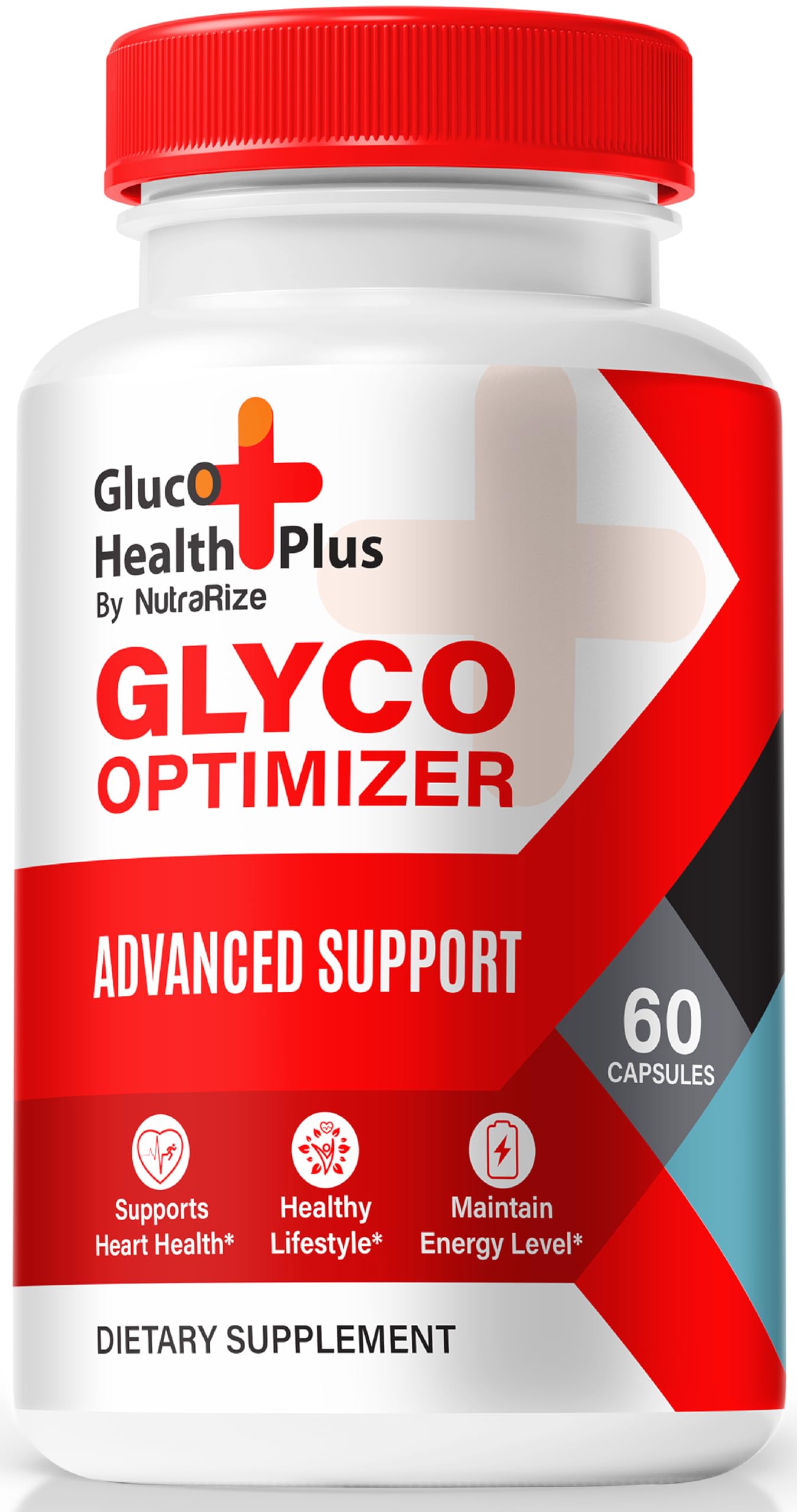 NutraRize Gluco Health Plus, Official Gluco Health + Glyco Optimizer Formula, Premium Blend to Support Healthy Levels & Overall Wellbeing, All-Natural