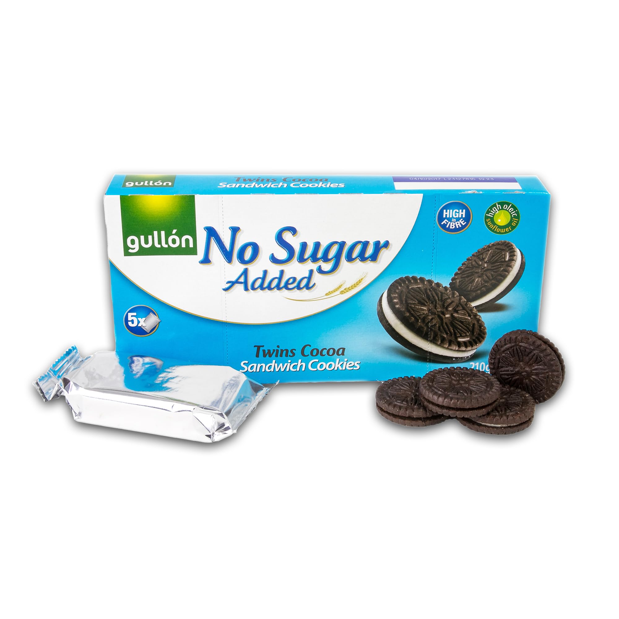 Gullon Sugar Free Biscuits (Pack of 12, Twins Cocoa Cookies 147g)