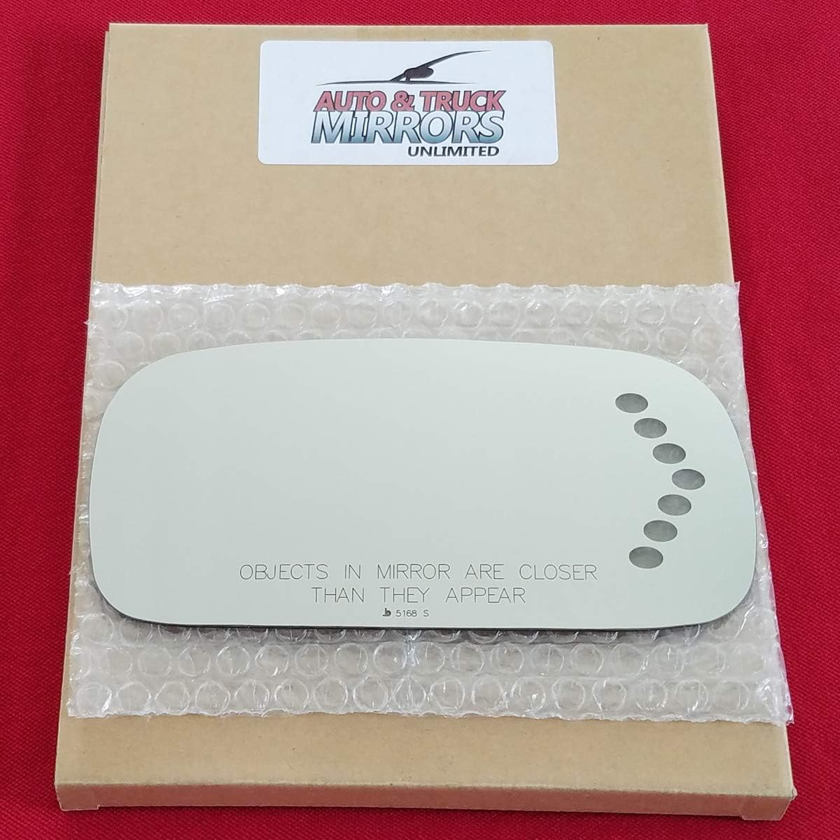 Mirror Glass Replacement + Silicone Adhesive for 2006-2008 Cadillac DTS Passenger Side - Dim Fit Over With Signal Etch (2007 06 07 08)