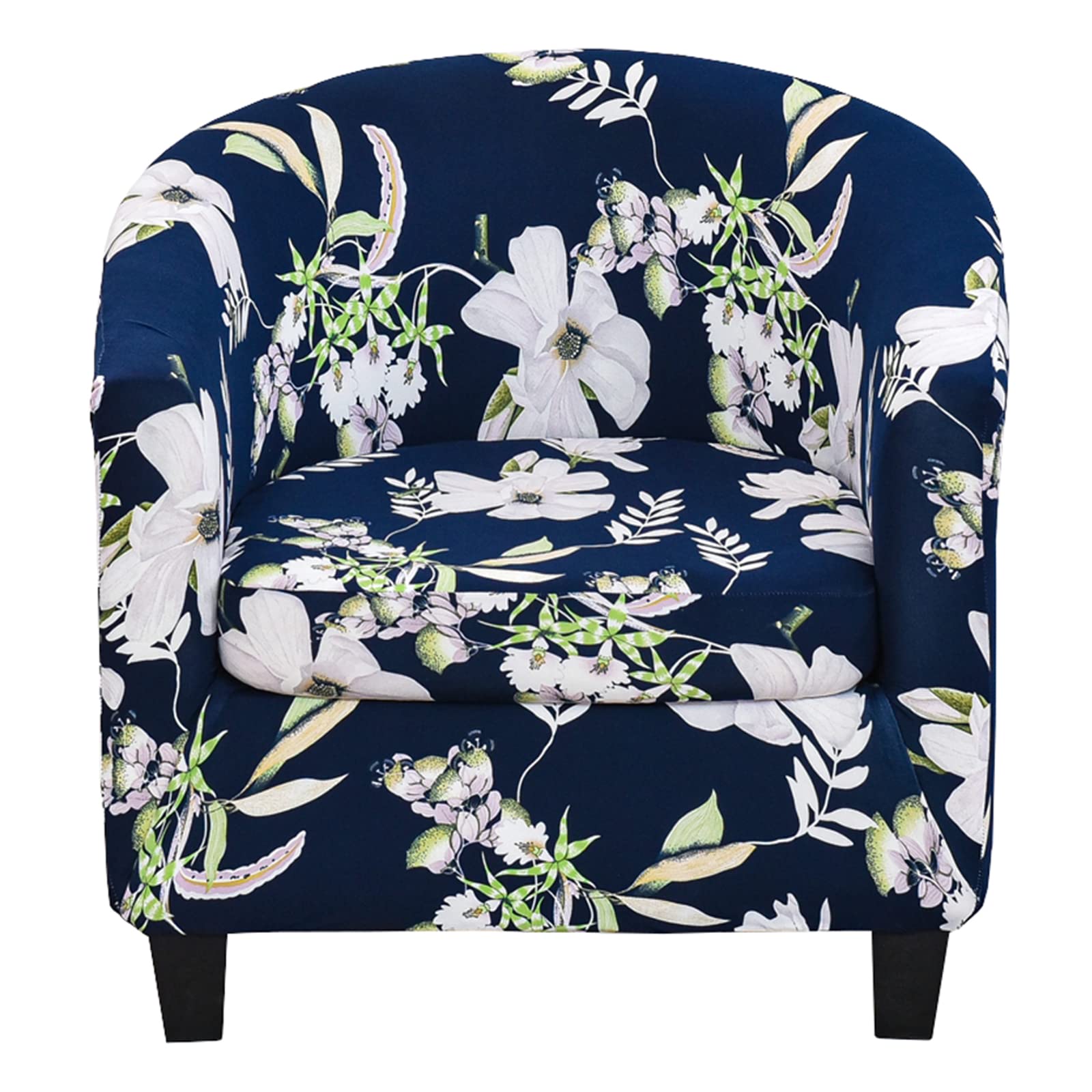 SVFOEBJM Club Chair Slipcover 2 Piece, Printed Tub Chair Cover soft Spandex Stretch club chair cover Armchair Chair Slipcovers With Elastic Bottom Removable Washable -K-2 Piece