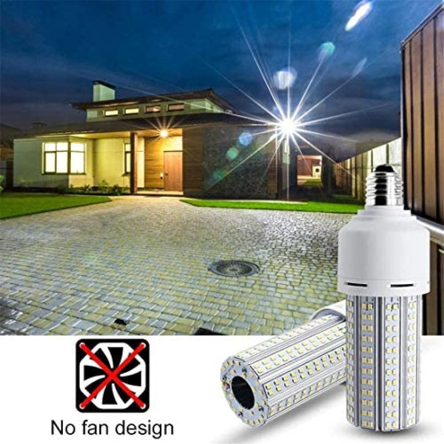 Żarówki LED kukurydziane, odpowiednik 600 W, 7500 lumenów, średnia podstawa E26/E27, do użytku wewnątrz i na zewnątrz, idealne do garażu, magazynu, fabryki, zimna biel światła dziennego