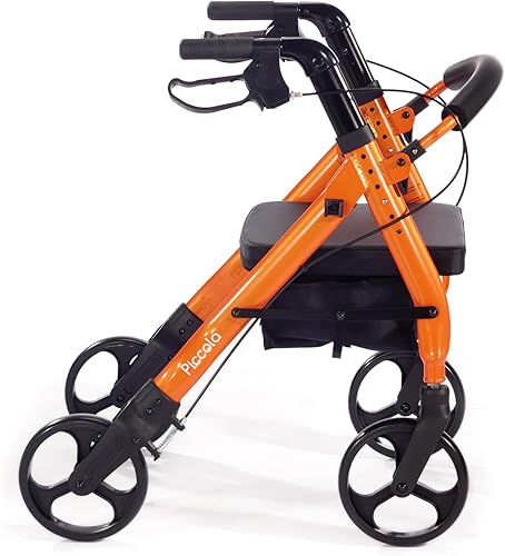 Comodità Piccola (Petite) - Andador resistente con asiento, andador con ruedas para adultos y personas mayores de hasta 5 pies 4 pulgadas de alto,