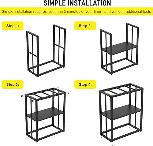 Miniatura 5 de Likeem Soporte para Tanque de Peces Soporte de Acuario de Metal Tanque de Tortuga de 20 Galones 24.8" x 9.25" x 30.1"