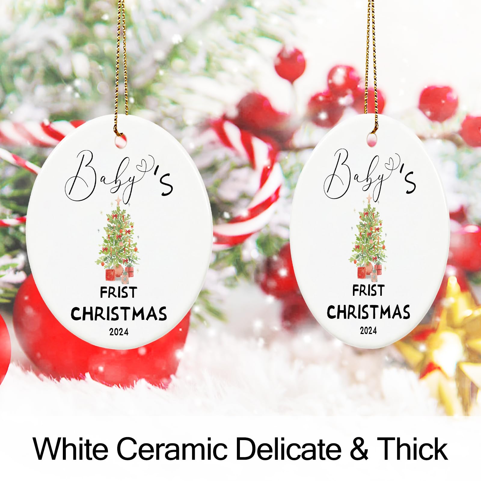 Amazon｜Babys First Christmas オーナメント 2024、Baby's 1st
