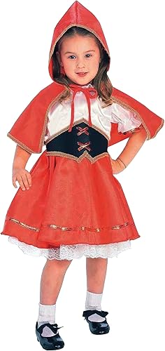 Disfraz de Caperucita Roja para niña, talla pequeña, bebé mayor (de uno a dos años), Un solo color