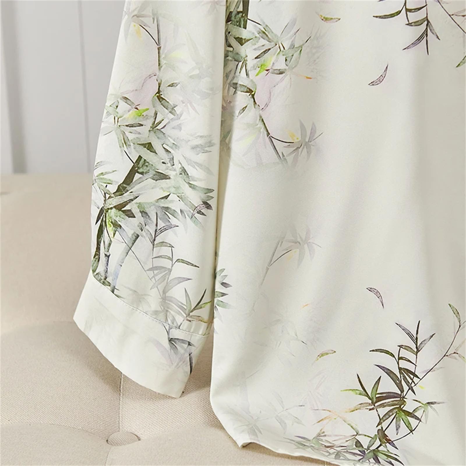 Blusas de estilo chino vintage para mujer, con cuello redondo, estampado floral de seda