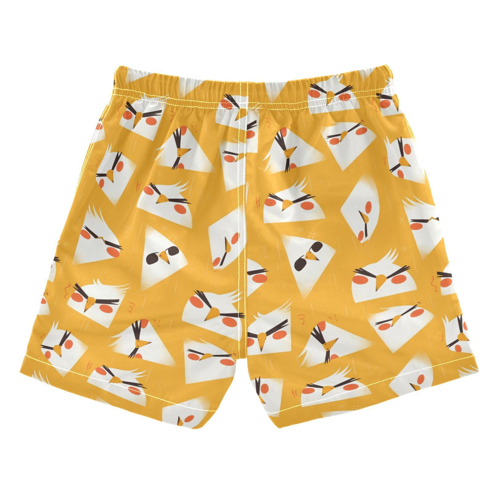 Zathe Cartoon Cute Albatross Yellow Toddler Swimming Suit Birthday Presents Boys Toddler Surfing Shorts Kids Swimwears Funny Presents 4T