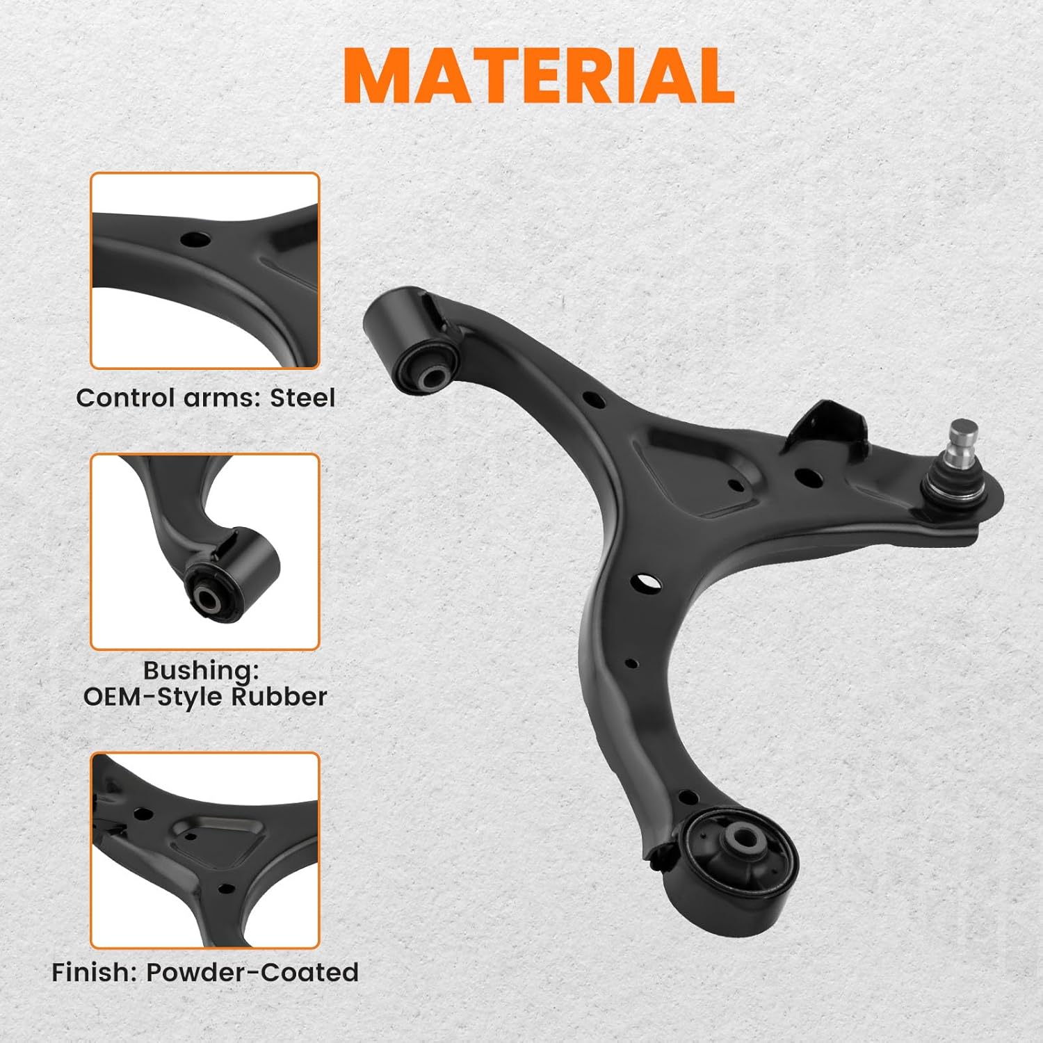 maXpeedingrods Front Lower Control Arm for Hyundai Santa Fe 2010-2012 for Kia Sorento 2011-2013 MS90152 MS90153