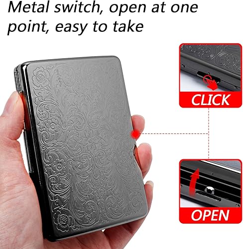 Miniatura 6 de RFID Slim Metal blindaje titular de la tarjeta de créditofunda protectora cartera de viaje para hombres y mujeres, Oro Rosa, Tarjetero de tarjeta de