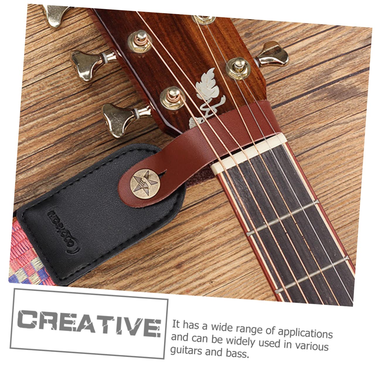 Toddmomy Practical Guitar Headstock Strap Button 4pcs Acoustic Guitar Neck Strap Adapter for Musicians
