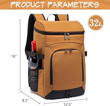 Laripwit Cooler Backpack 54 Cans Insulated Cool Bag Rucksack Leak-Proof Picnic Backpack for Men Women - Perfect Large Soft Cooler Rucksack for Travel, Camping, Lunch, Beach