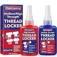 Vista 8 de Bloqueador de roscas azul de 50 ml/1.69 onzas líquidas de resistencia media, para tuercas, pernos, sujetadores y metales, bloqueador de roscas azul