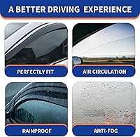 Vista 6 de Visera de ventilación lateral para ventana lateral, protector deflector de lluvia para Sienna 2004 2005 2006 2007 2008 2009