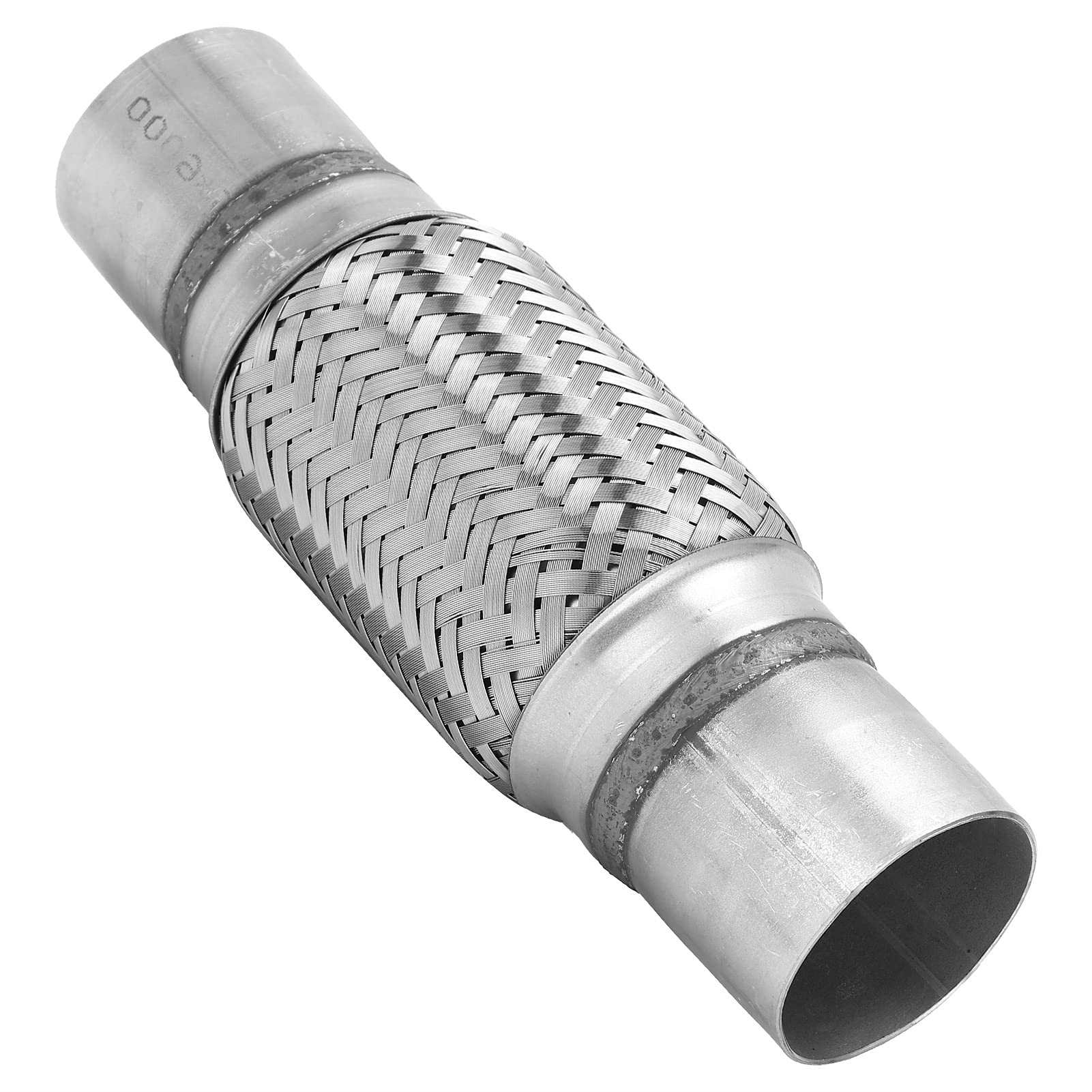 Tubo Flexible De Escape Universal, Fuelle De Escape Trenzado Doble Acero Inoxidable Flexible 57x250 Mm Plateado Para Automóvil Para Camión