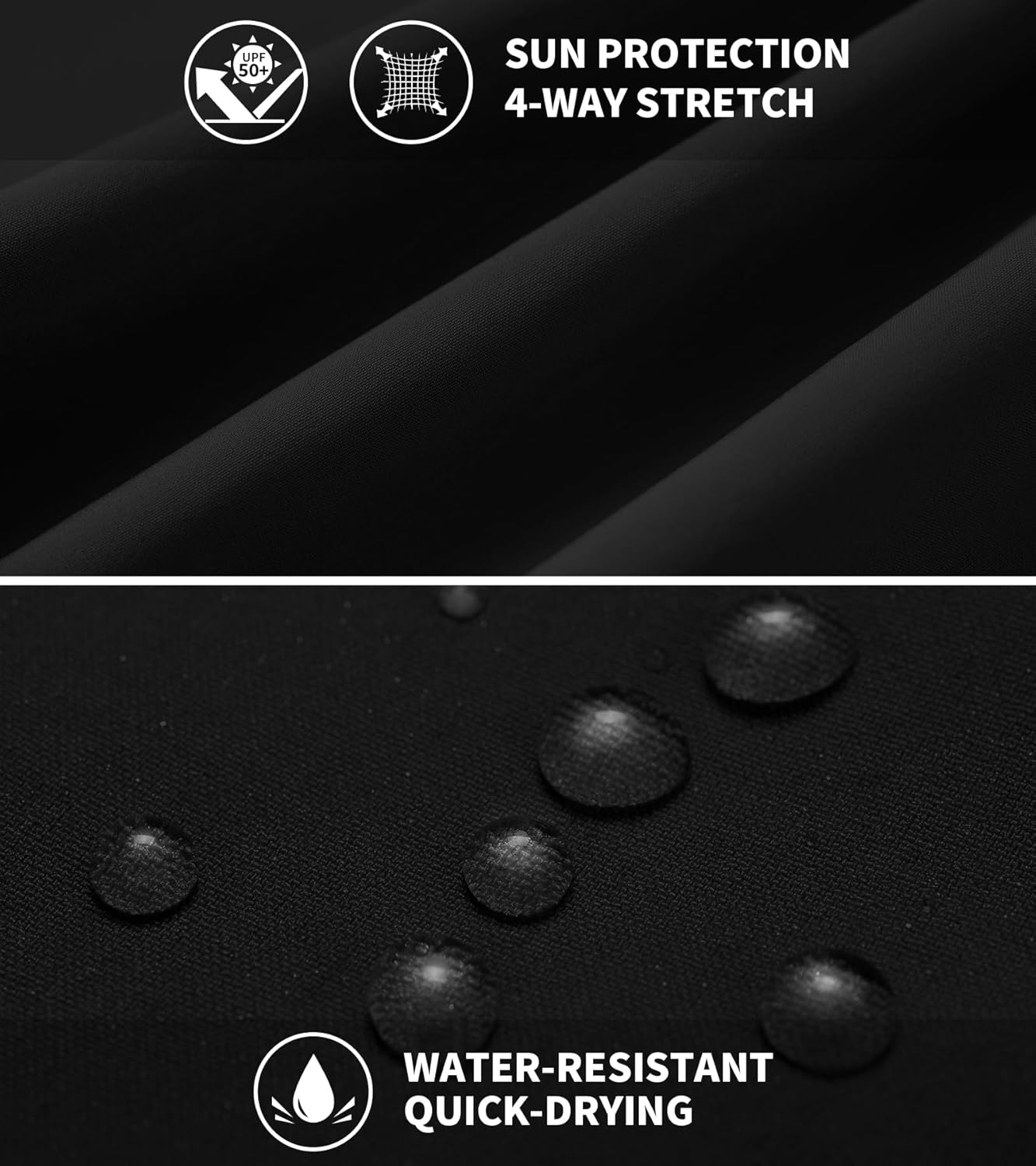 Men's Hiking Pants Cargo Lightweight Quick Dry Elastic Waist Golf Joggers with Zipper Pockets Water Resistant - Image 6