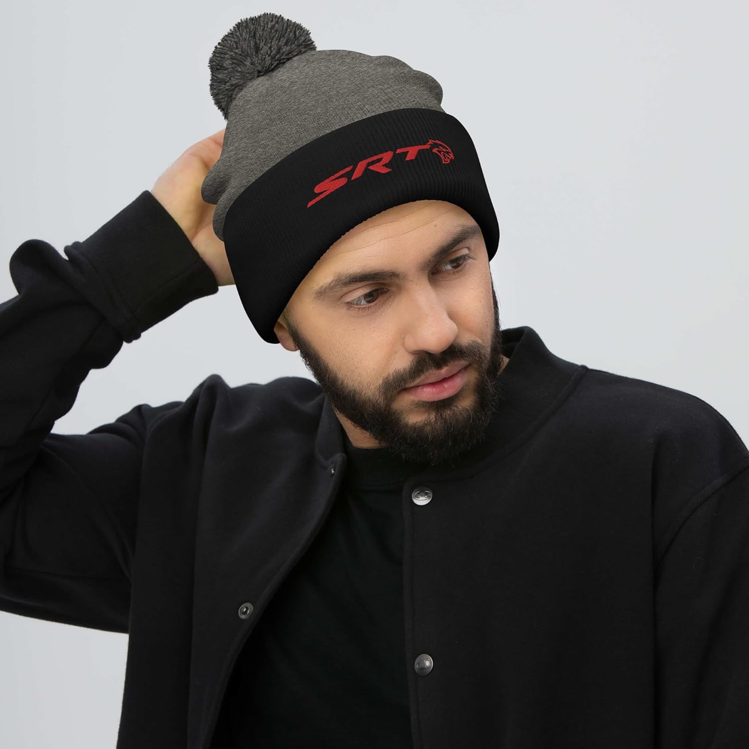 Dodge SRT Hellcat Pom Pom Knit Beanie Hat