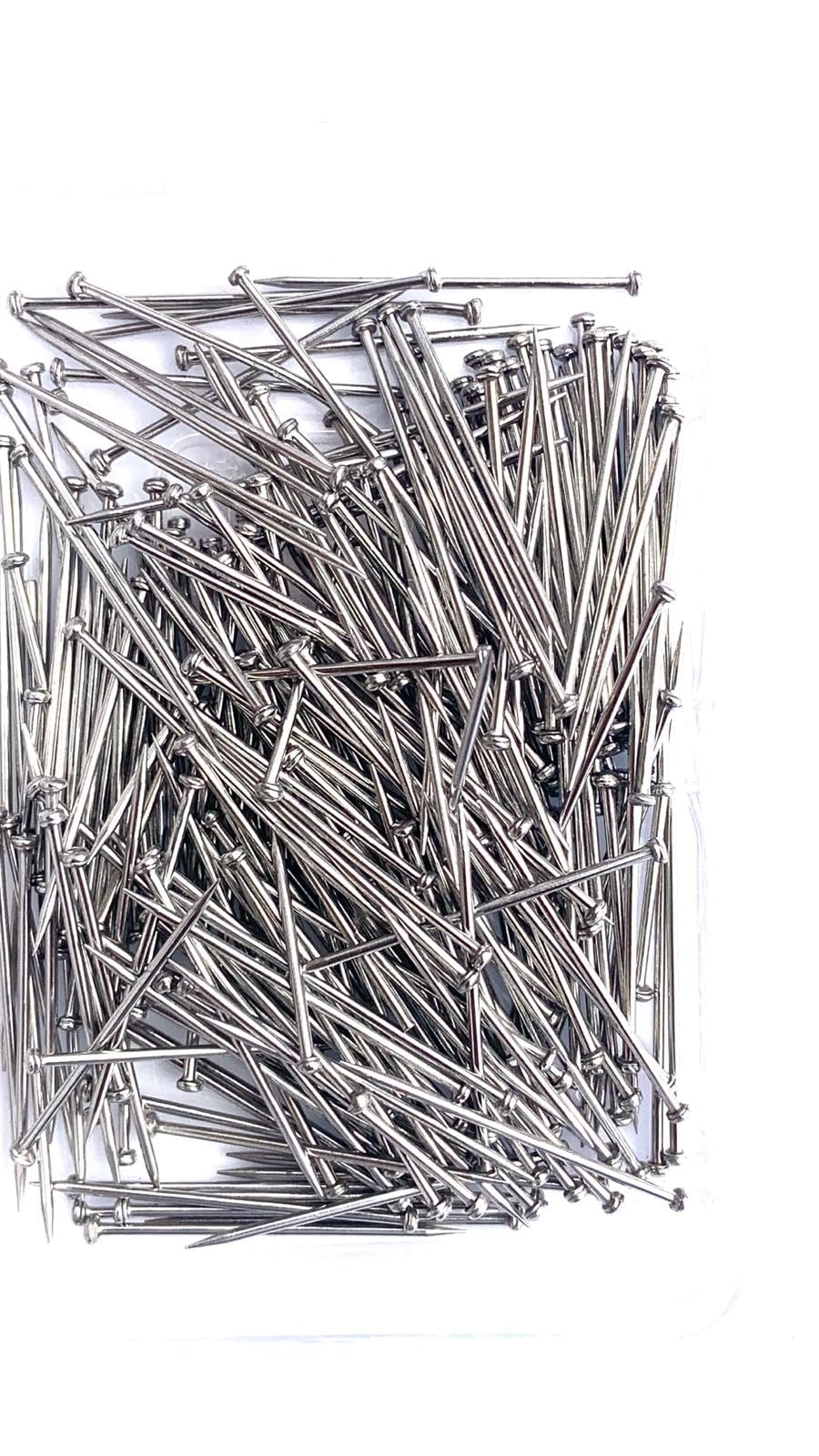 AARNAV 550pcs 26mm 1in Stainless Steel Tailor Pins - Straight, Fine, Satin for Quilting, Jewellery, Crafts, Sewing, Office