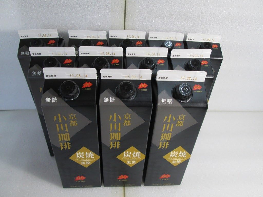 小川珈琲 小川珈琲店 炭焼珈琲 無糖 1000ml紙パック×12(6×2)本入
