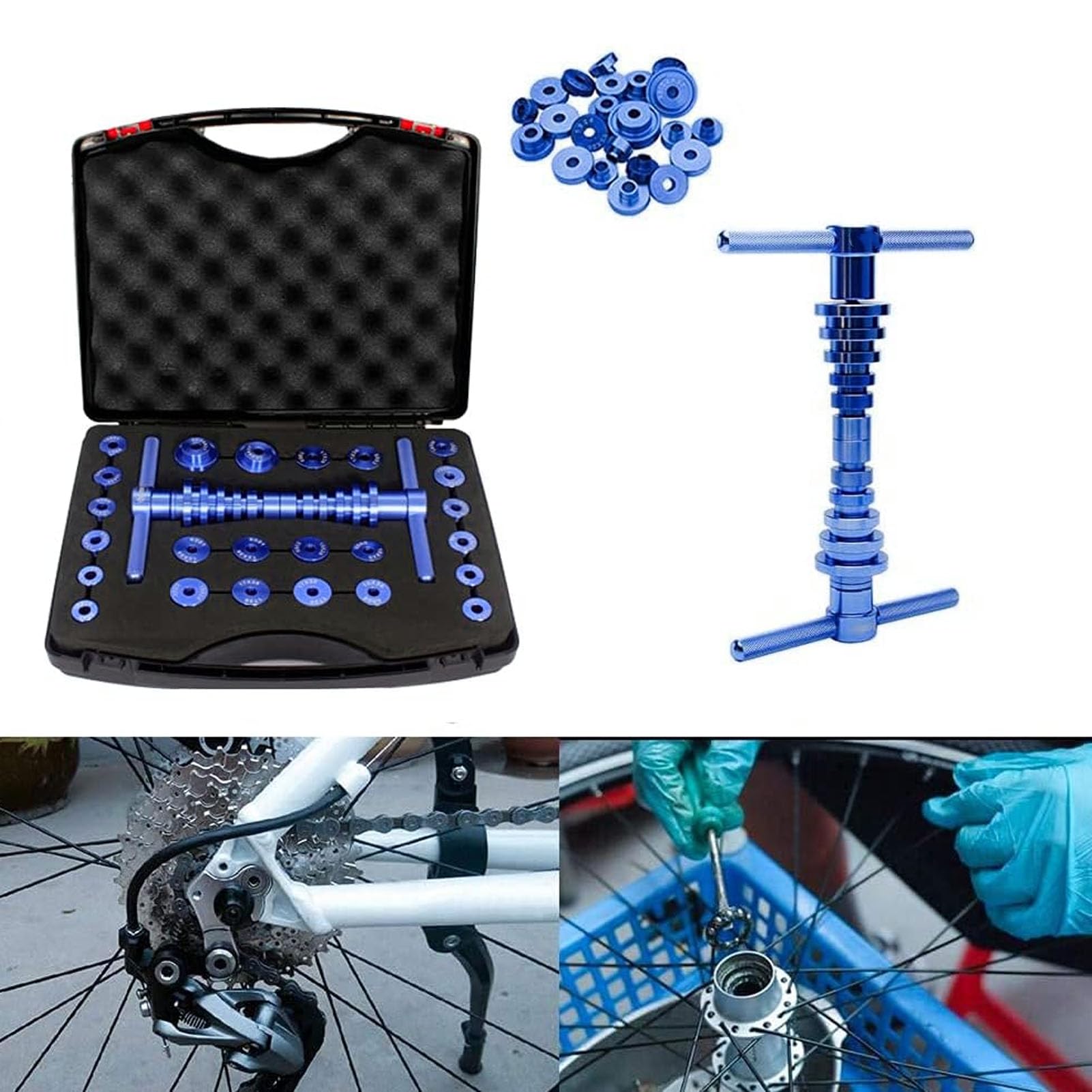 Kavolet Fahrrad-Naben-Rad-BB-Lager-Press-Set, Universal-Kit, Installations-Reparatur-Werkzeuge