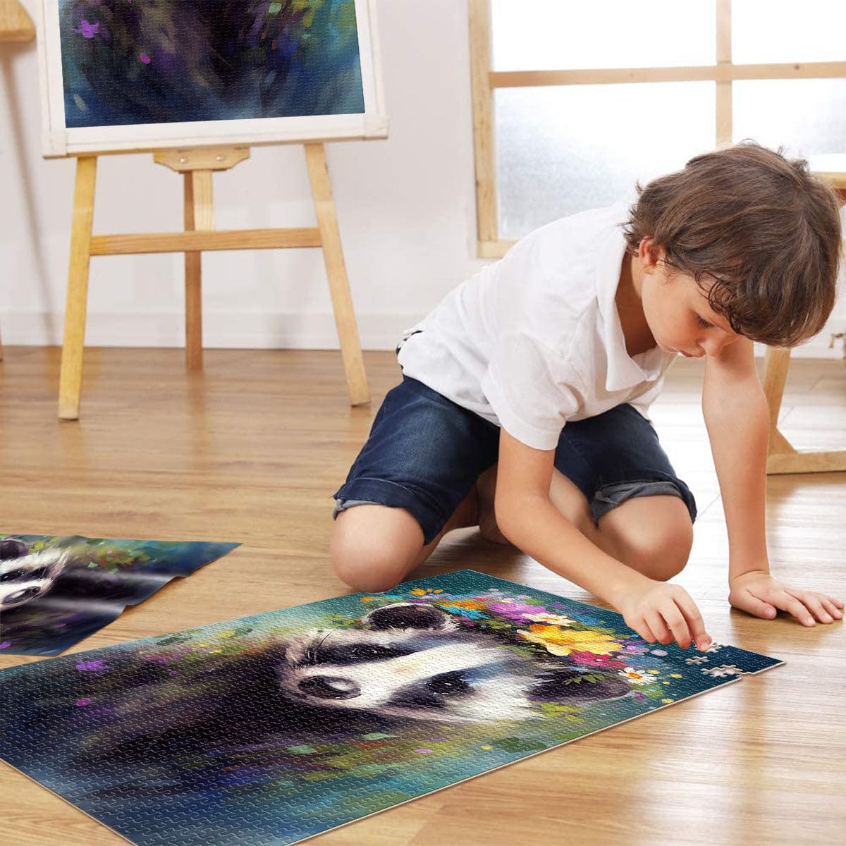 Puzzle 2000 pièces Adultes, bébé Raton Laveur, Jeux éducatifs la Maison, Jouets à Faire soi-même, Superbes Cadeaux et Jouets, 27,56 po x 39,37 po, Adolescents, à partir de 14 Ans.