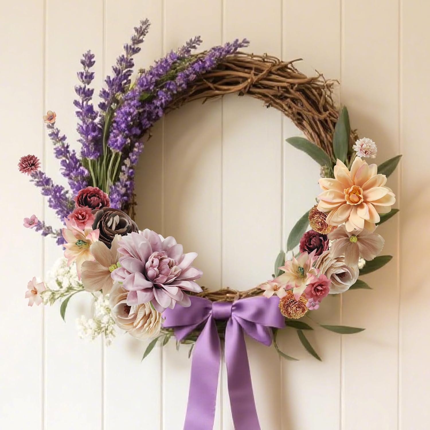 Artificial Flower Heads Combo - Fall Silk Dahlia & Roses Fake Flowers for Wedding, Party, Graduation Cap DIY, Cake Decoration, Table Centerpieces, Home Decor - Image 6