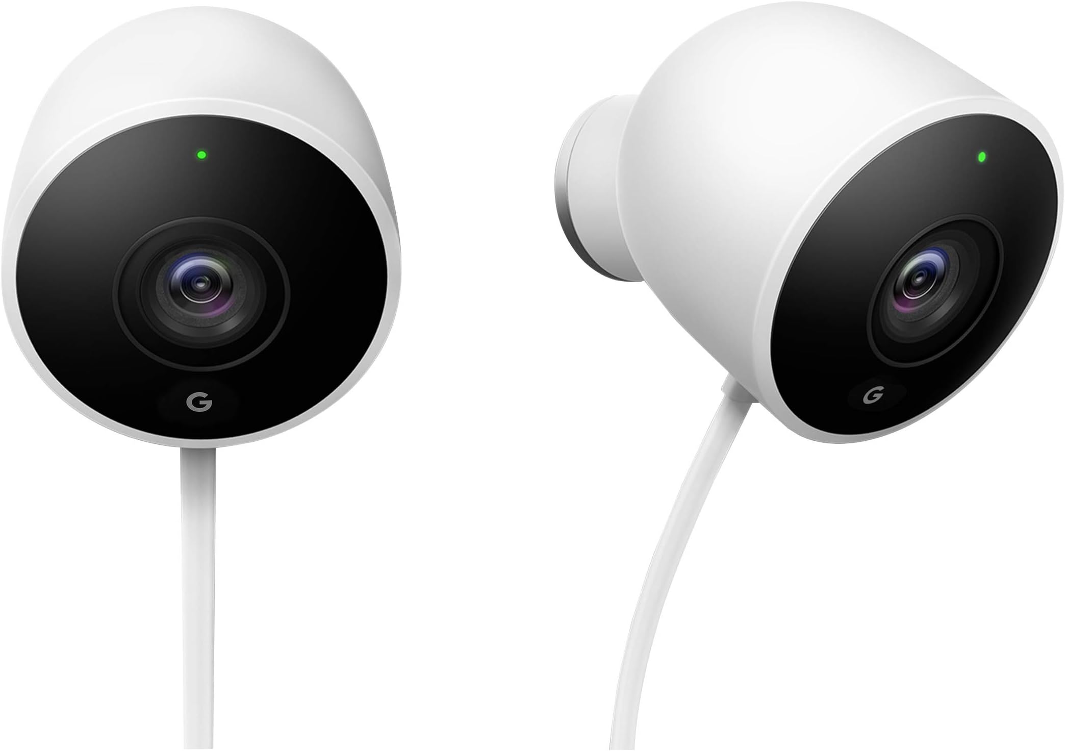 Google Nest Cam Outdoor Smart Security Camera, Twin Pack, White