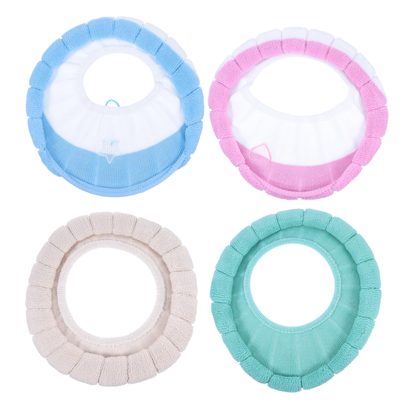 SHOWERORO Plush Warm Toilet Seat Covers 4 Styles Knitted Handle Washable for Cold Weather Random