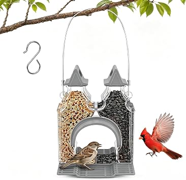 Bird Feeders for Outdoors Hanging - Christmas Tree Shaped Wild Bird Seeds