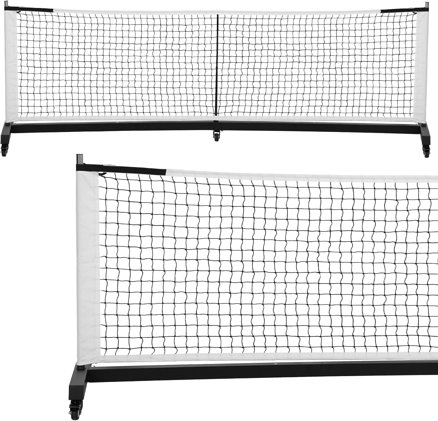Generic Heavy Duty Net with Wheeled for Outdoor Indoor Portable Net System with Lockable Wheels Backyard Driveway Gym & Court Use