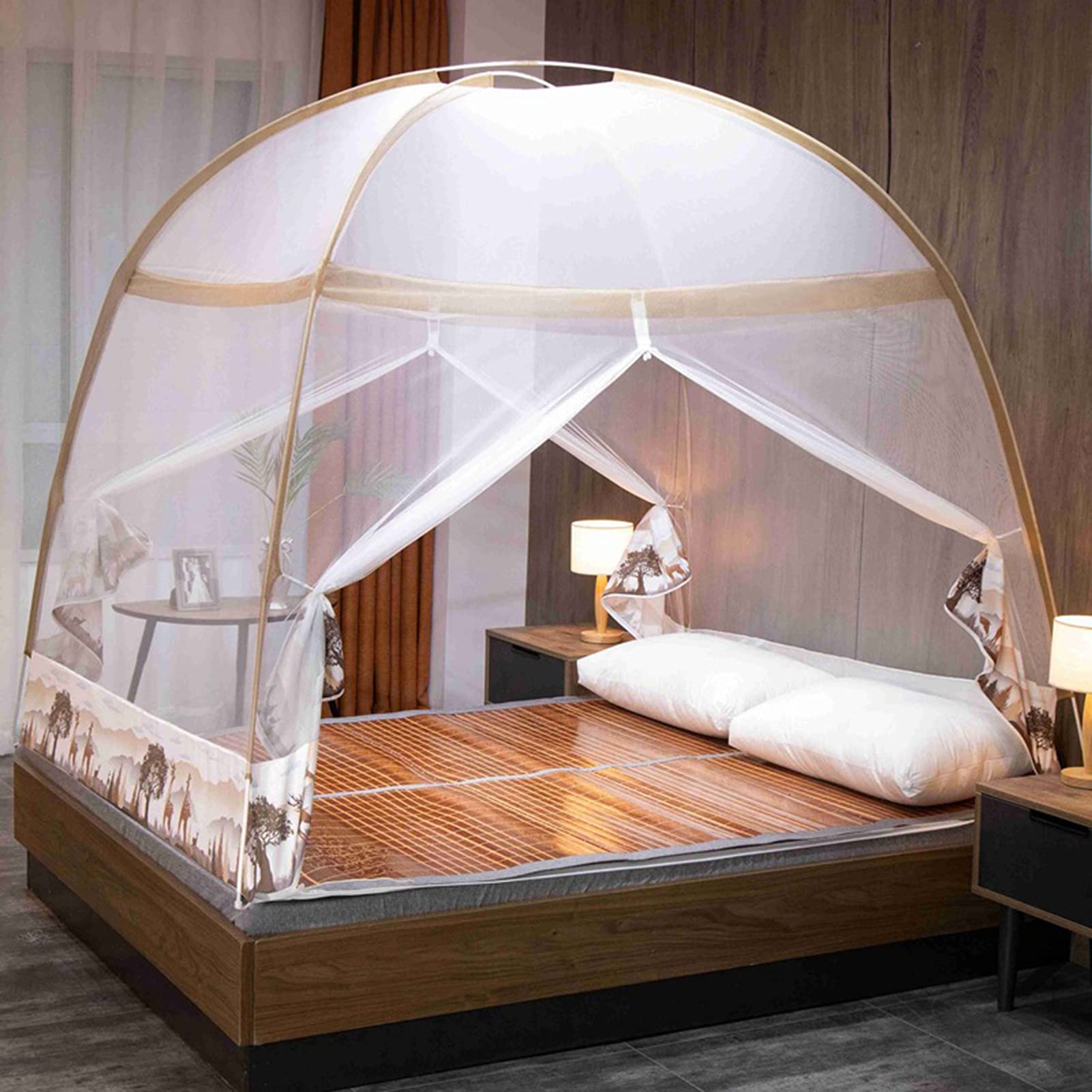 Moustiquaire Pop Up anti-moustique lit 1.8x2M OKUOKA double porte