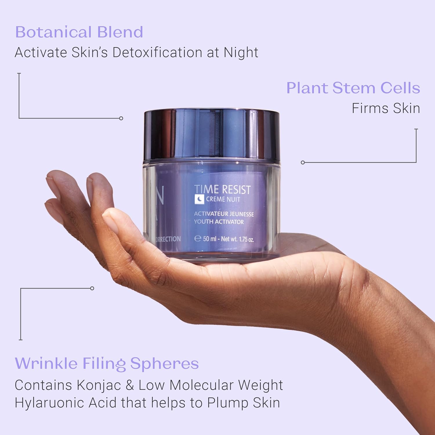 Yonka Time Resist Nuit | Anti-Aging Night Cream with Youth Activating Complex and Shea Butter | Firming Anti-Wrinkle Moisturizer for Face and Neck | Paraben-Free | 1.76 oz - Image 3