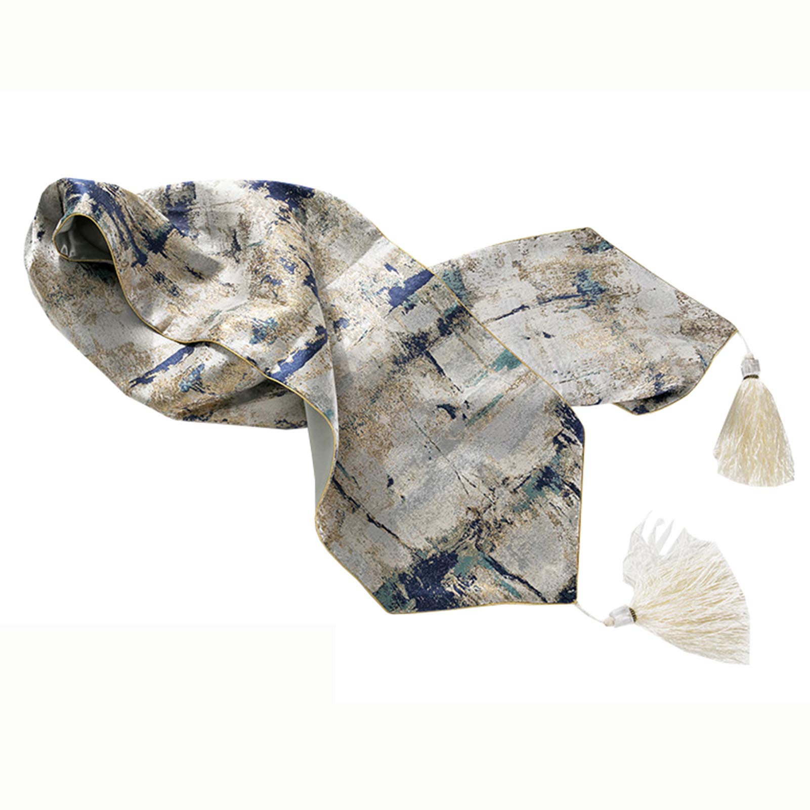 Chemin de table 32x210 cm jacquard SWAYVES et tapis de table polyester en V