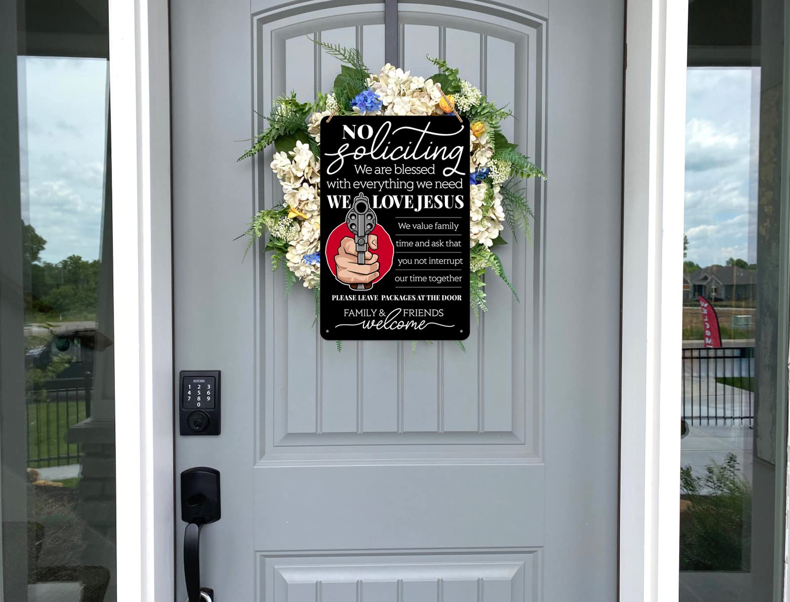 Panneau Humoristique Humoristique « No Soliciting For House » Pour