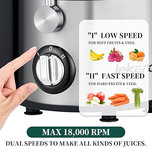 Miniatura 4 de Máquinas exprimidoras centrífugas de canal de alimentación de 2.8 pulgadas de ancho para verduras y frutas enteras, extractor de jugo de doble