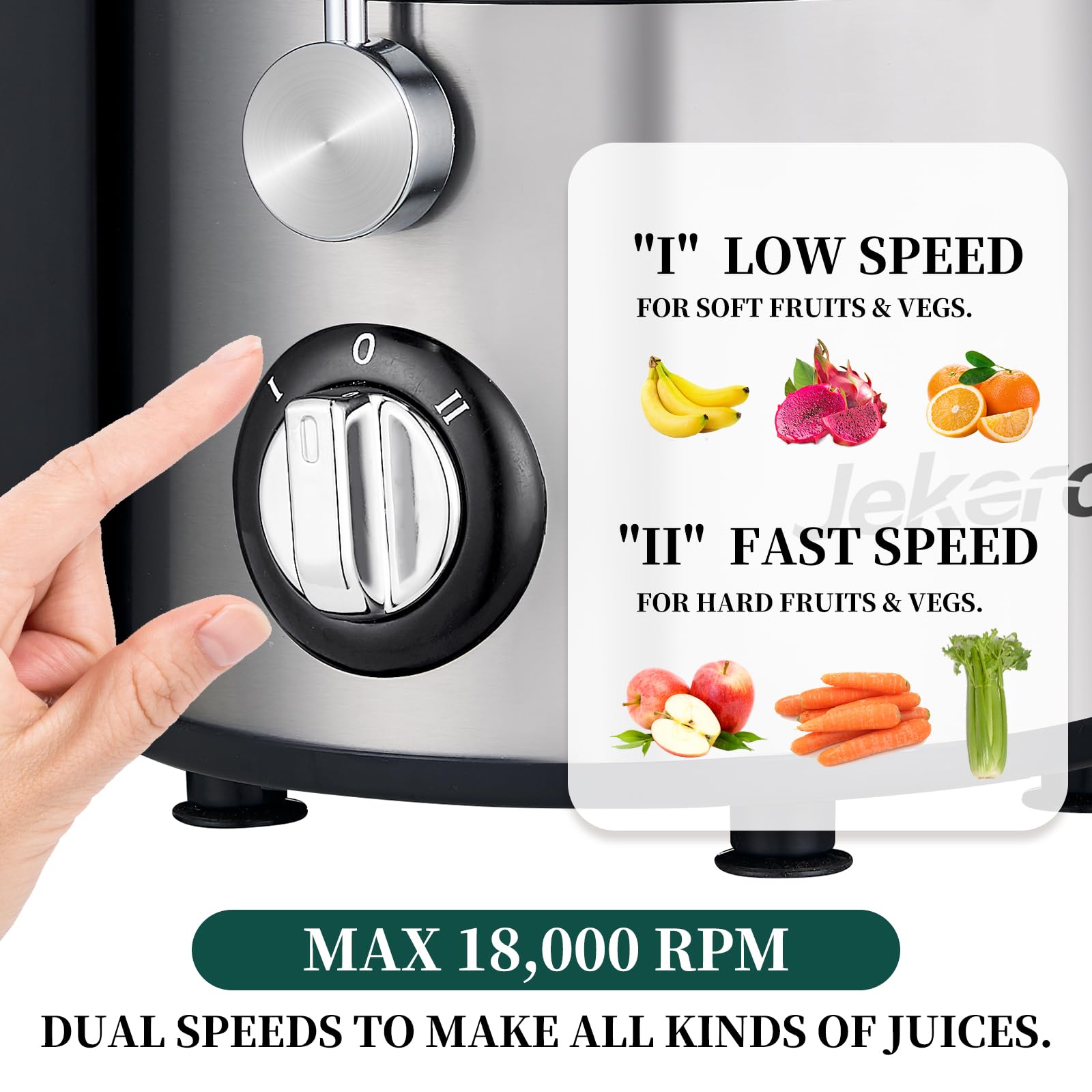 Exprimidores centrífugos, extractor de jugo de 800 W con canal de alimentación extra grande de 2.8 pulgadas, motor de cobre completo, filtro chapado en titanio, alto rendimiento de jugo, doble 4