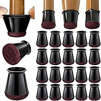 Vista 17 de BUMACO 40 protectores de suelo para patas de silla, protectores de patas de silla para suelos de madera dura, almohadillas de silicona para proteger