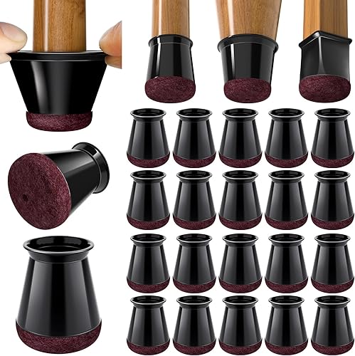 Miniatura 17 de BUMACO 40 protectores de suelo para patas de silla, protectores de patas de silla para suelos de madera dura, almohadillas de silicona para proteger