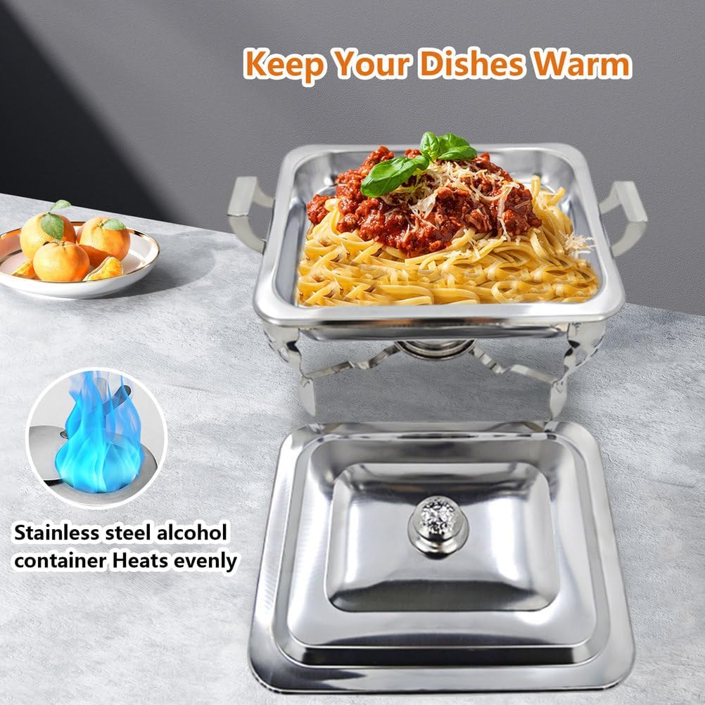 AIZYR Chafing Dishes for Buffet, Stainless Steel Buffet Server Food Warmer Chafers Buffet Warmer for Party, Events, Wedding